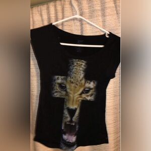 Animal Print Cross Tank Top